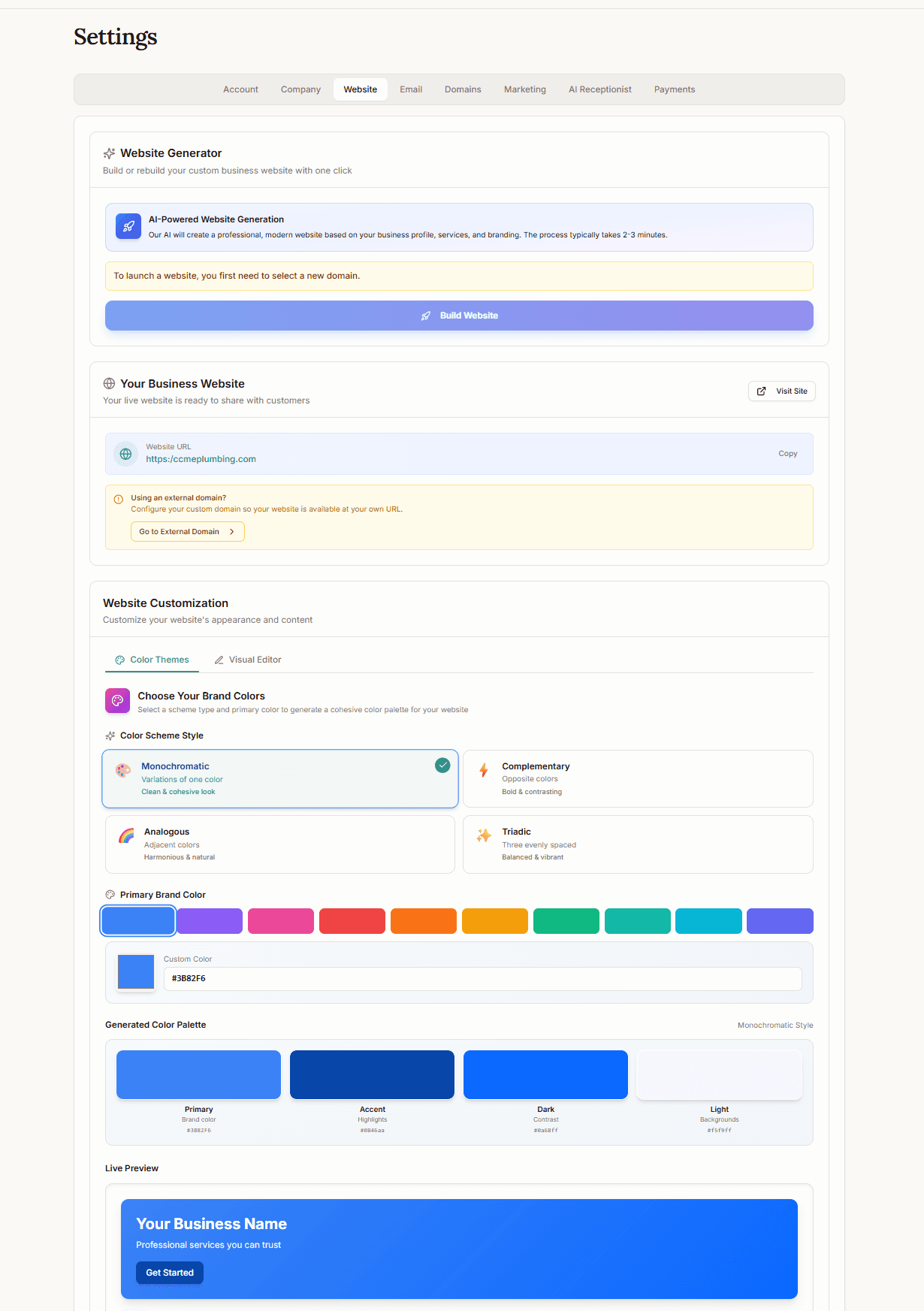 Website builder